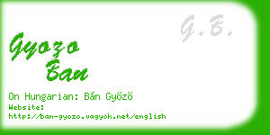 gyozo ban business card