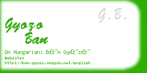 gyozo ban business card